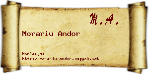 Morariu Andor névjegykártya
